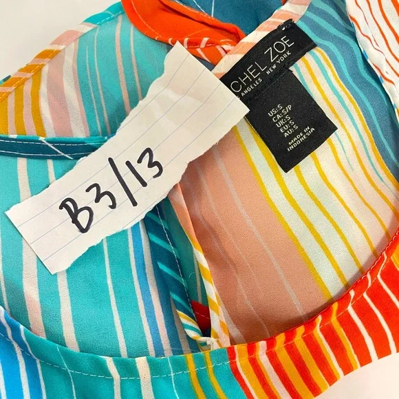 Rachel Zoe Multi-color Striped Lightweight Sleeveless Top | Size Small - Picture 5 of 5